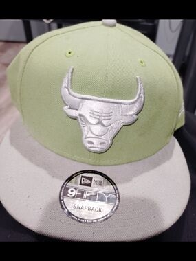 New Era Chicago Bulls Snapback Hat in Light Green and Gray